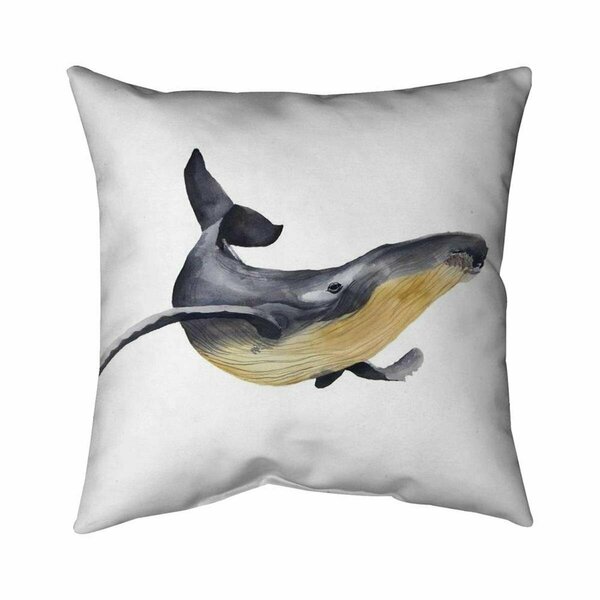 Begin Home Decor 20 x 20 in. Watercolor Blue Whale-Double Sided Print Indoor Pillow 5541-2020-AN394